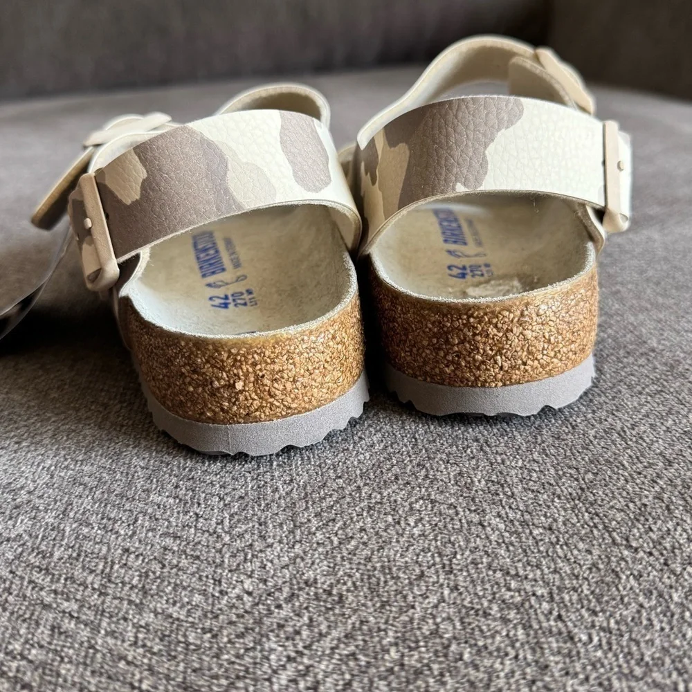 BIRKENSTOCK Milano Gray Taupe Camo Sandals Unisex